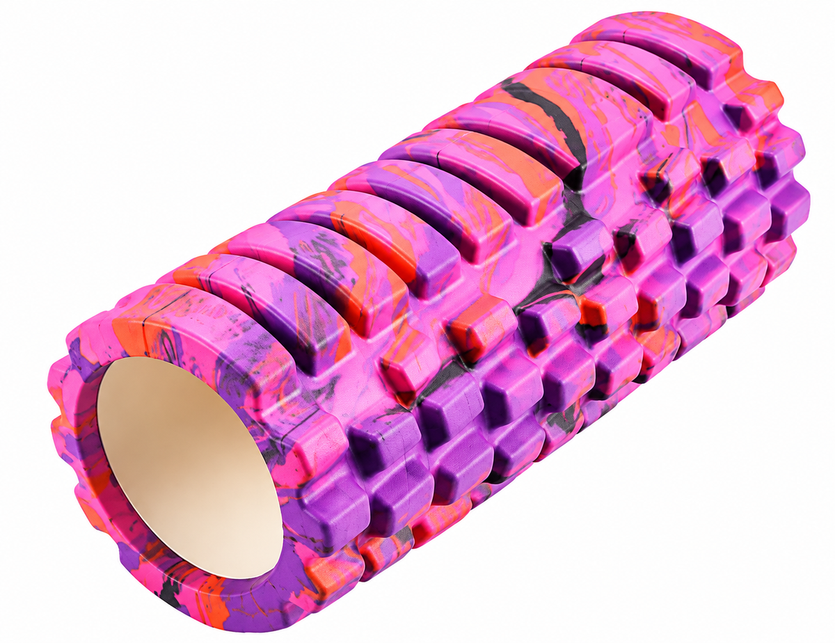 Textured Foam Massage Roller 33cm - Pink