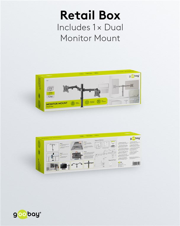 Goobay Dual Monitor Mount Flex For Monitors Between 17 And 32 - additional view