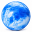 Cloud-Pattern Fitness Stability Exercise Ball - Blue
