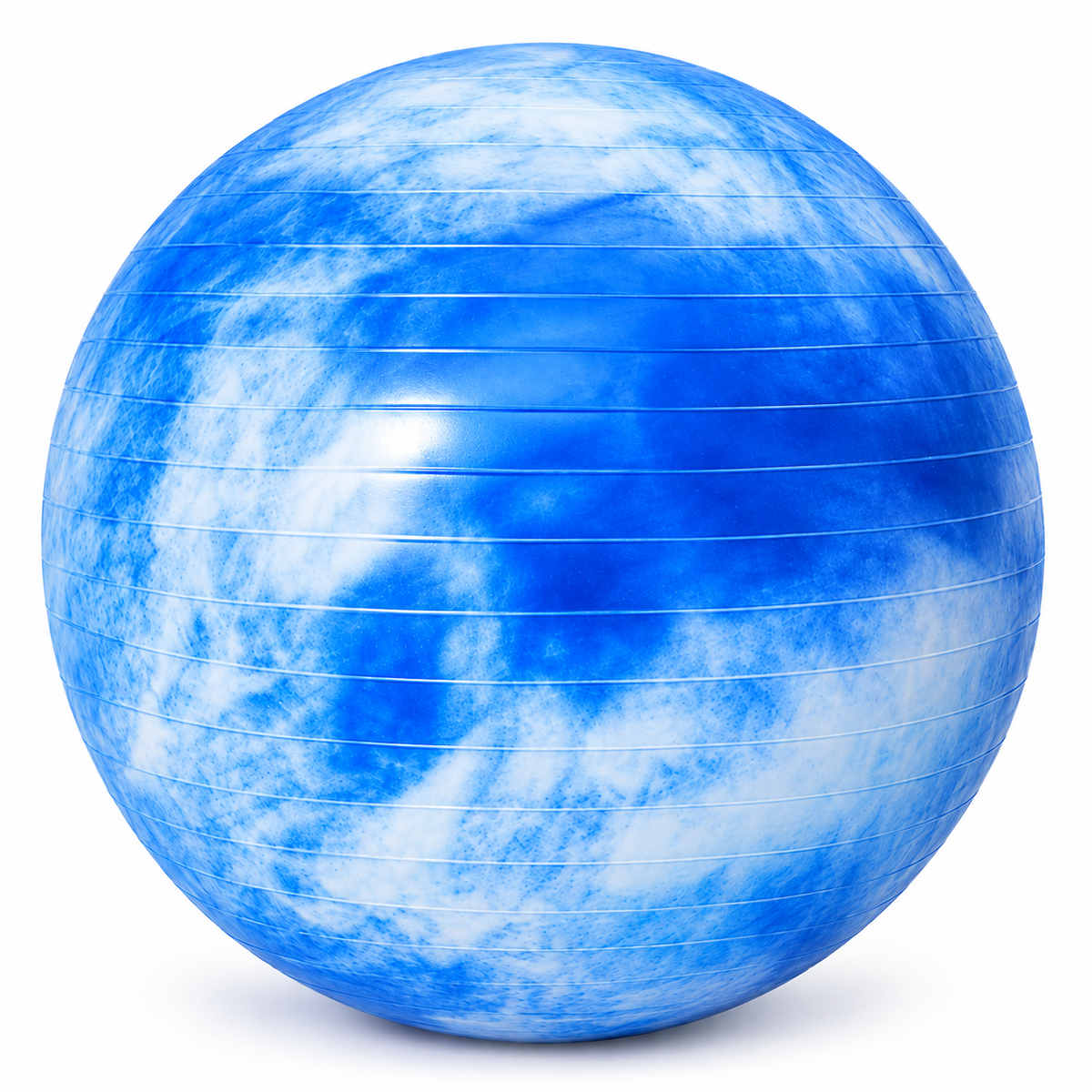 Cloud-Pattern Fitness Stability Exercise Ball - Blue