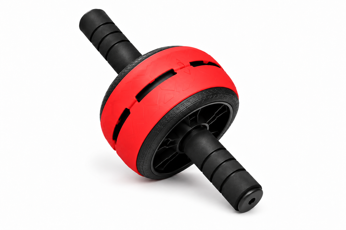 Dual-Wheel Ab Roller – Red