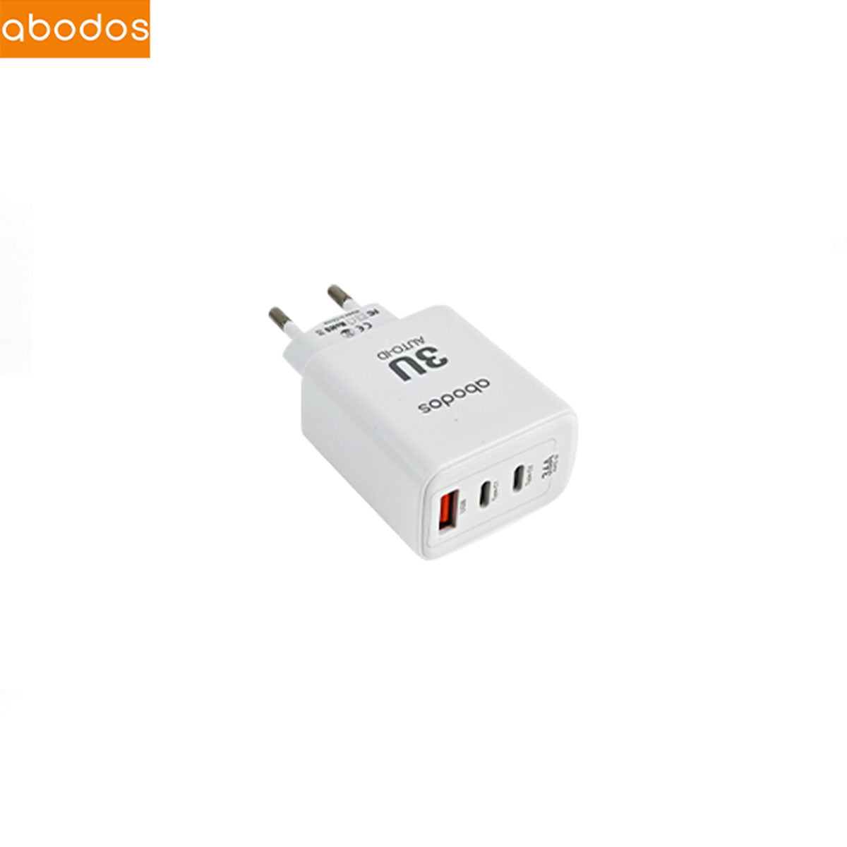 Abodos AS-CS253 3.6A USB+2Type-C Charger - Type-C