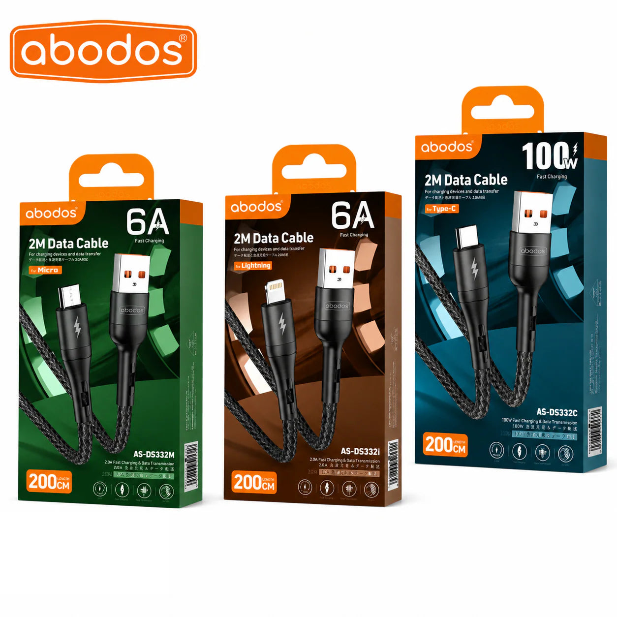 Abodos AS-DS332C 100W Type-C 2m Cable
