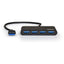 Port USB3.0 to 4 x USB3.0 5Gbps 4 Port Hub - Black