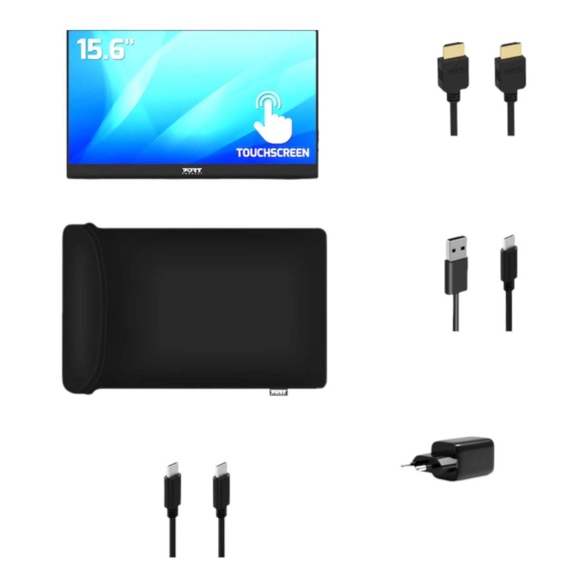 Port Connect 15.6" Full HD Touchscreen Portable Monitor