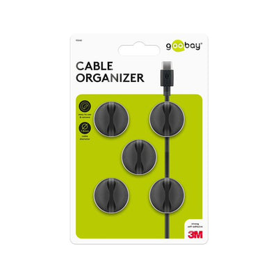 Goobay Cable Management 1 Slot 5-Piece Set - Black