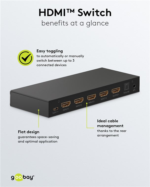 Goobay HDMI Switch 4 To 1 With Audio Output 4K 60 Hz - additional view