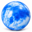 Cloud-Pattern Fitness Stability Exercise Ball - Blue