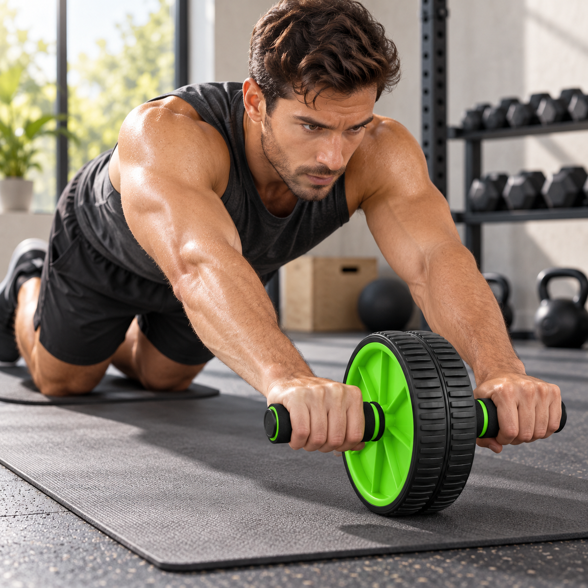Double-Wheel Abdominal Roller