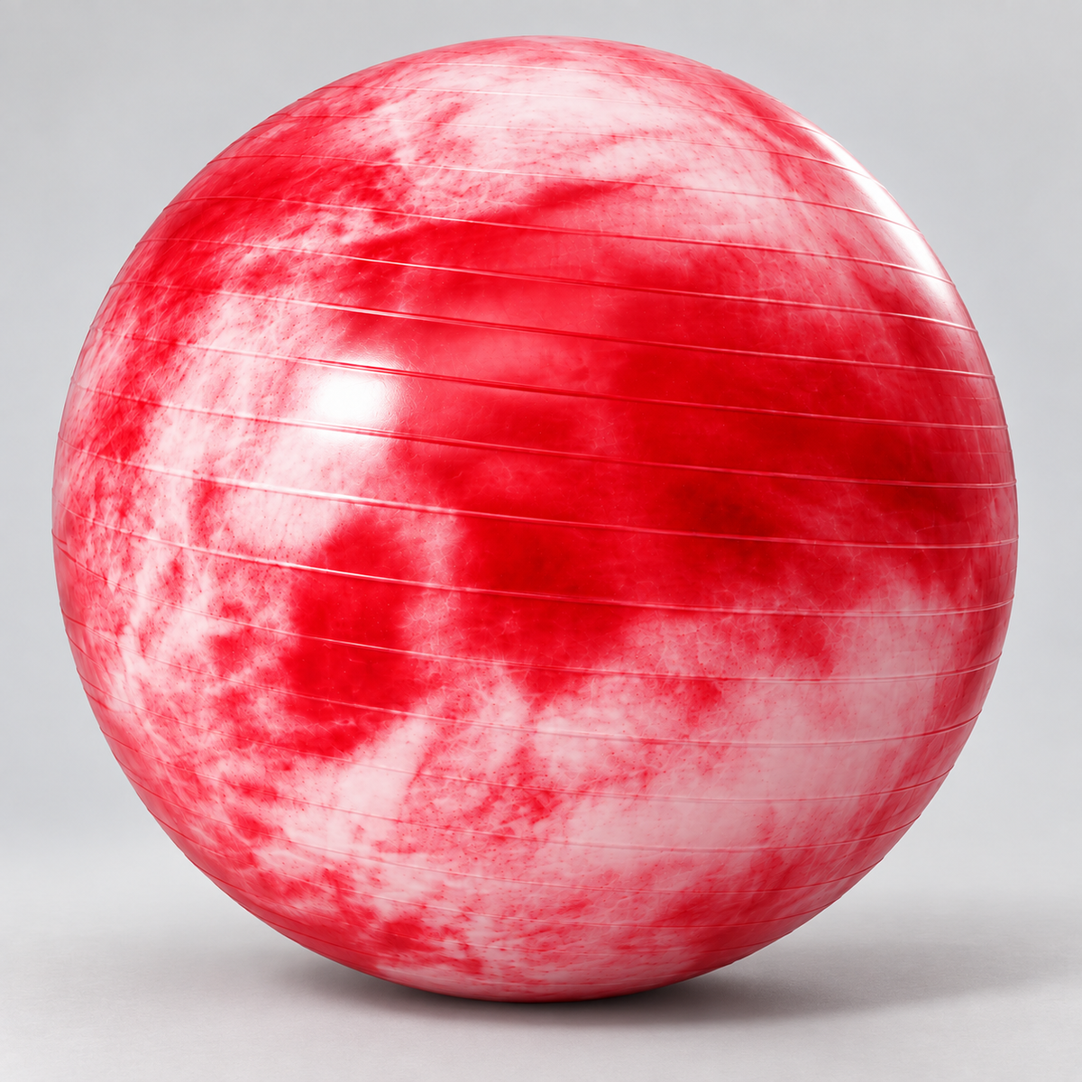 Cloud-Pattern Fitness Stability Exercise Ball - Red