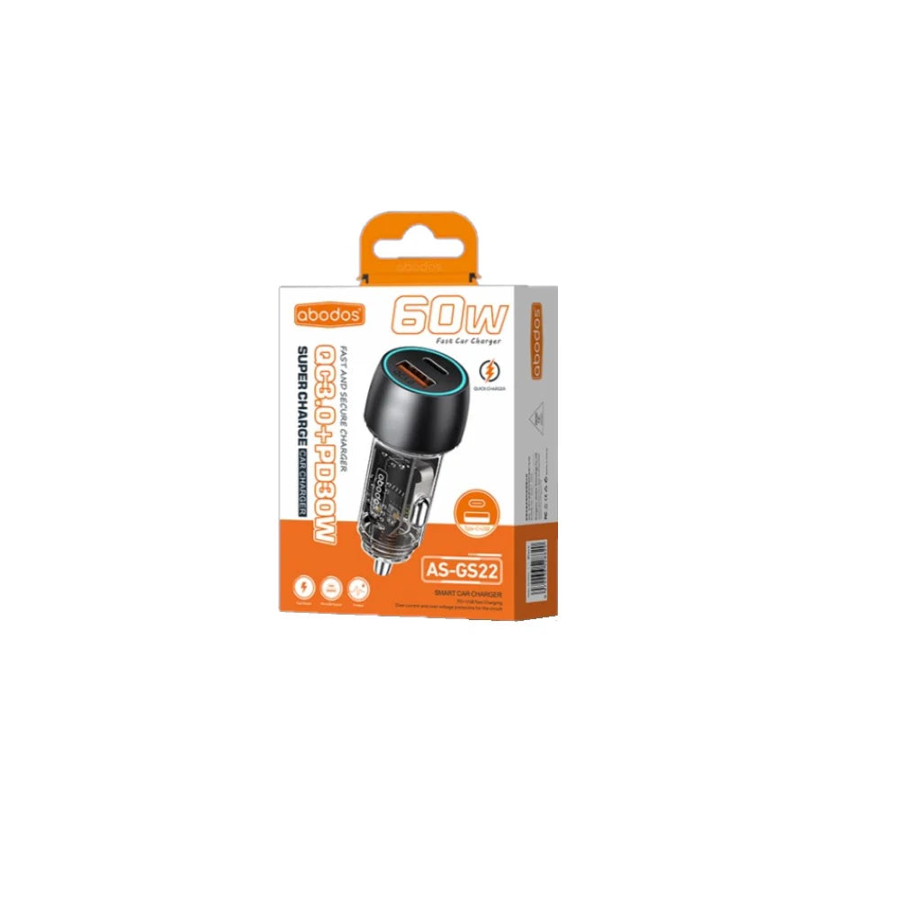 Abodos AS-GS22 QC3.0 PD 60W Car Charger - Type-C