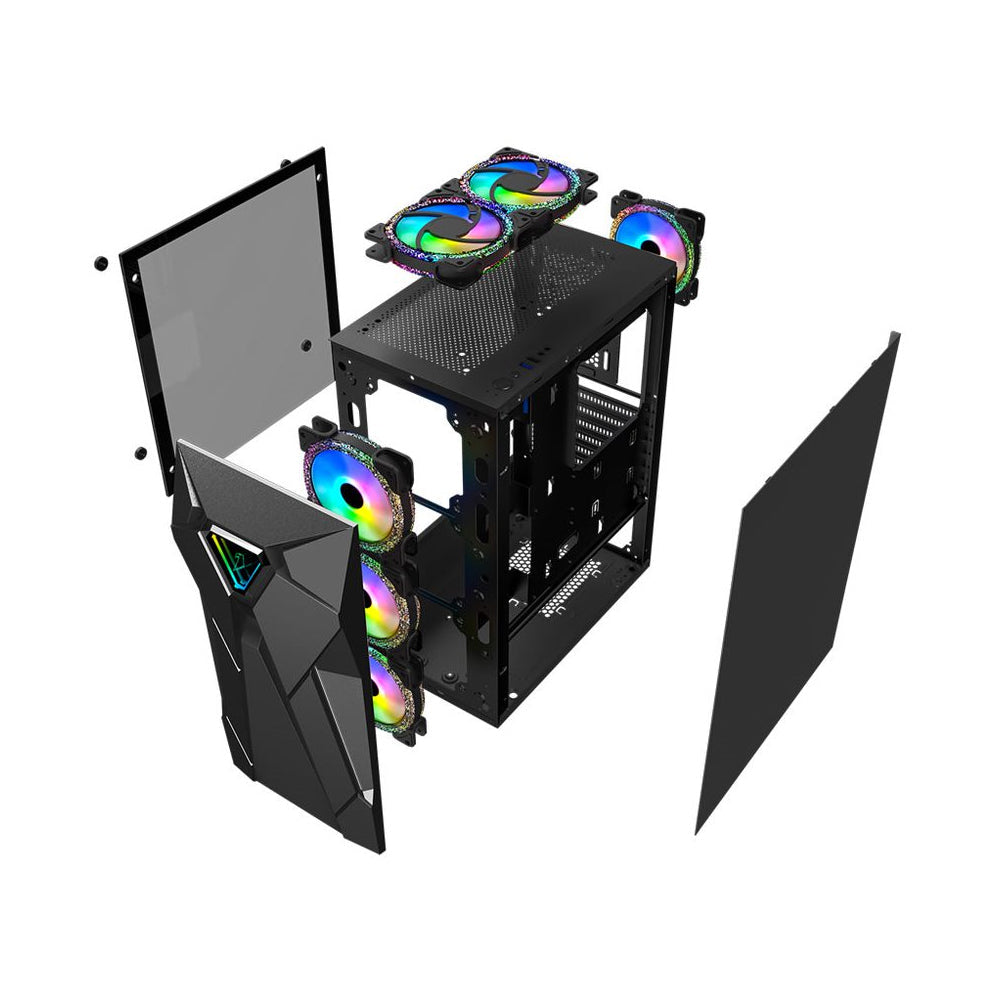 Armaggeddon Tron Holo 5 ATX Gaming Case Black - additional view