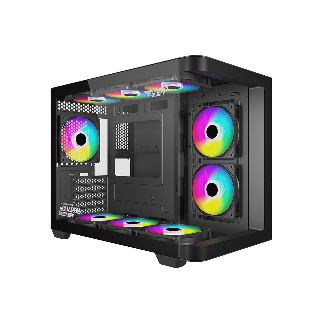 Armaggeddon Aquaron X Curve 285 Microatx Gaming Case Black - additional view