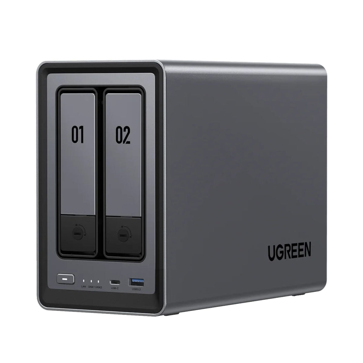 UGreen NASync DXP2800 2 Bay NAS with Seagate Ironwolf NAS 16TB SATA Hard Drive V2 Bundle (2x 8TB)