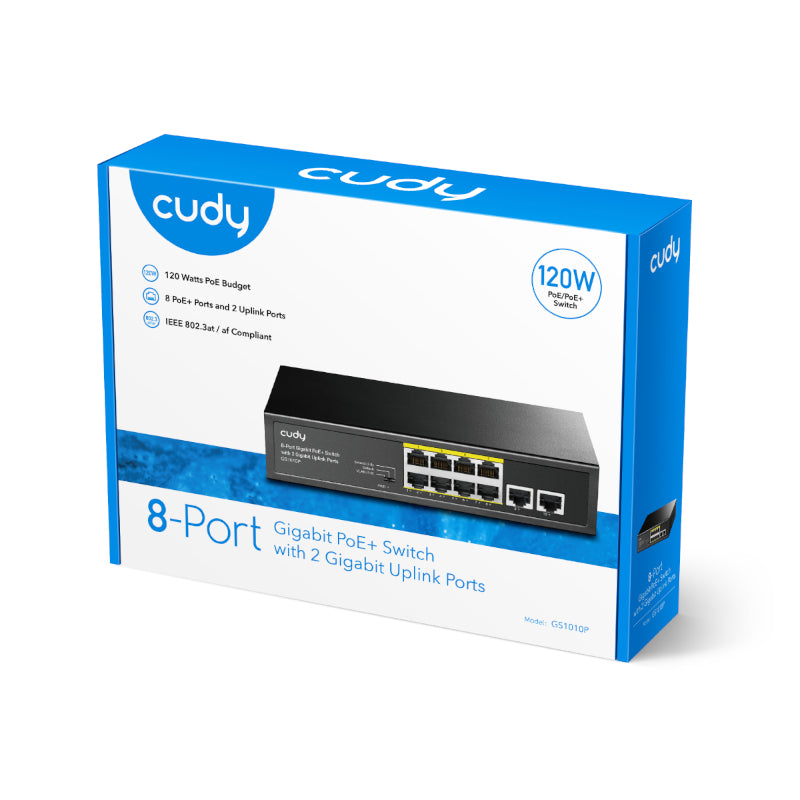 Cudy 8-Port Gigabit PoE+ Unmanaged Switch