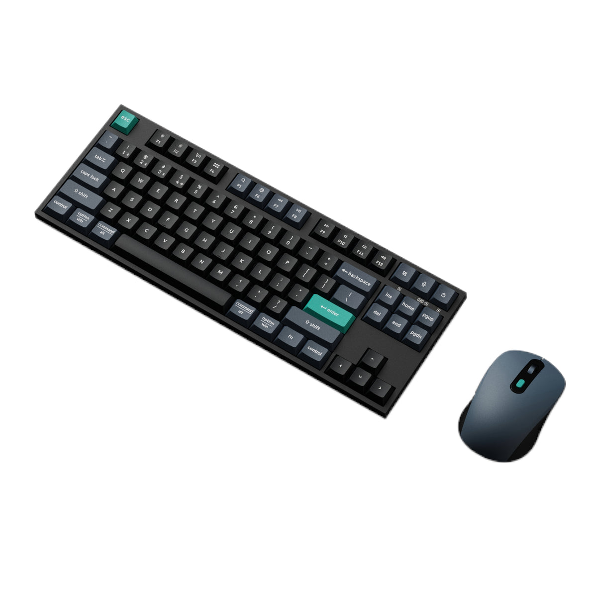 Keychron B33 80% TKL Wireless Keyboard and Mouse Combo – Black/Green