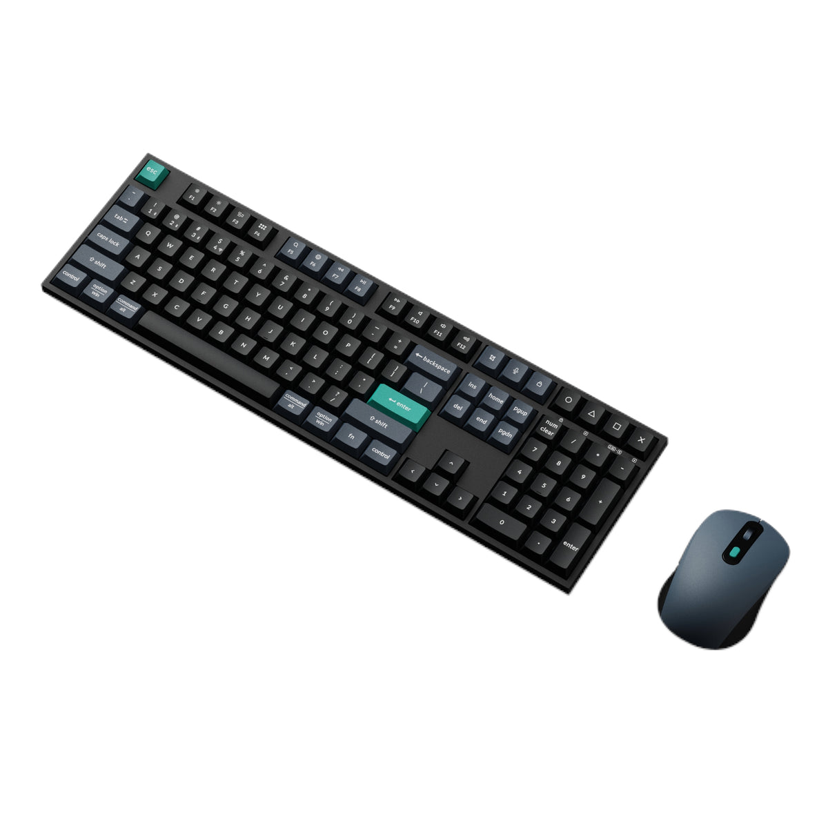 Keychron B36 100% Layout Wireless Keyboard and Mouse Combo – Black/Green