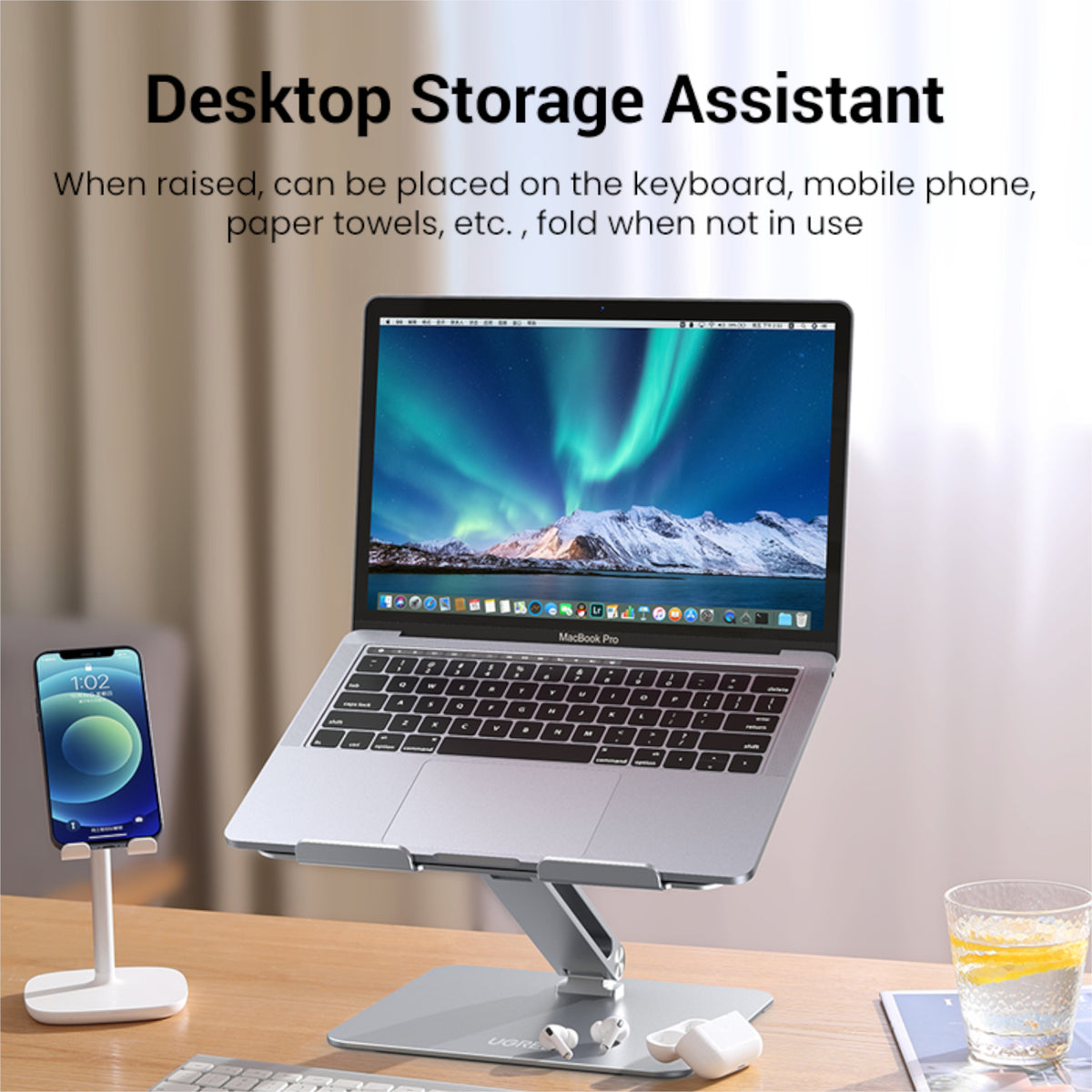 UGREEN Adjustable Laptop Stand (Silver)