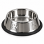 Stainless Steel Dog Bowl with Paw Print
