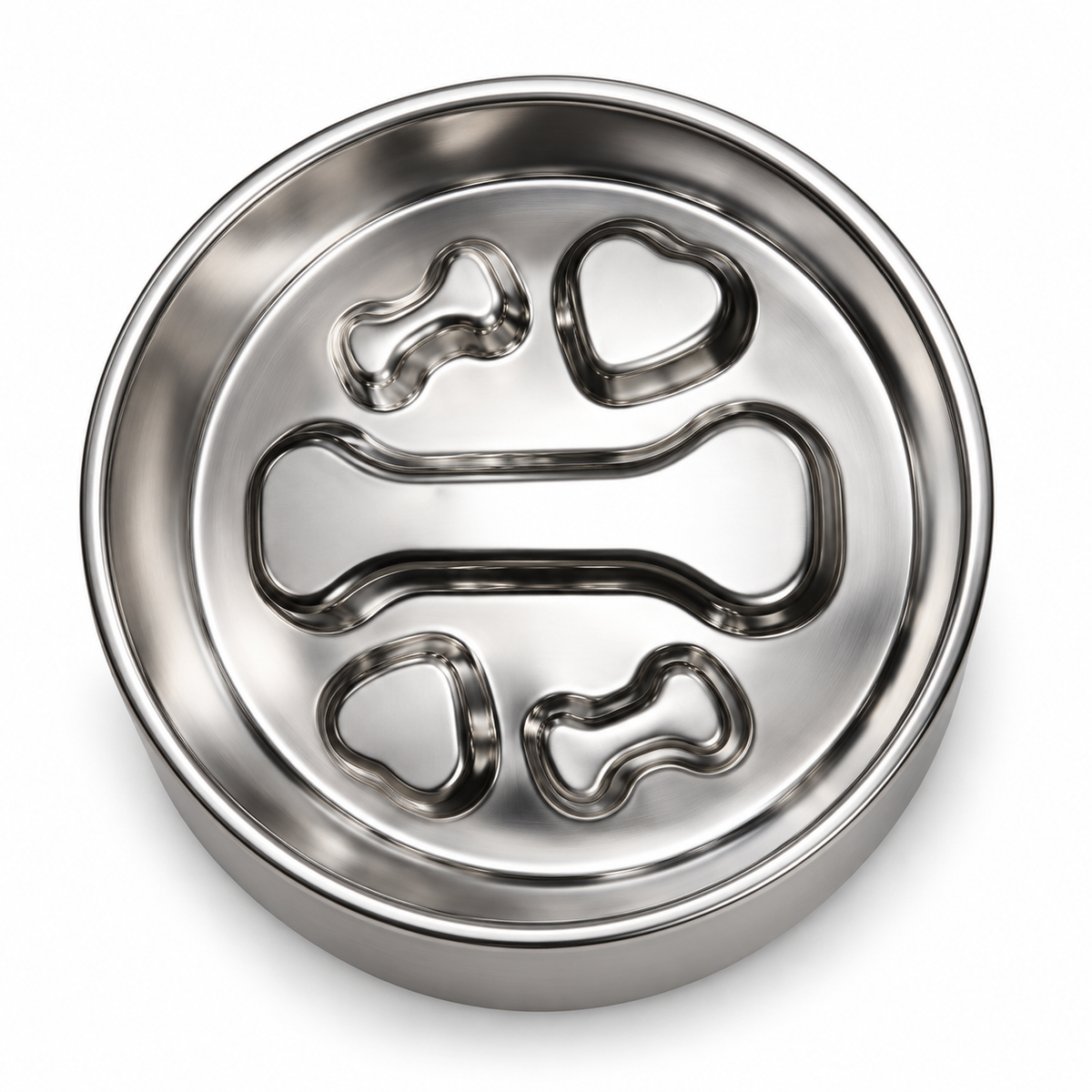 Stainless Steel Slow-Feeder Bowl