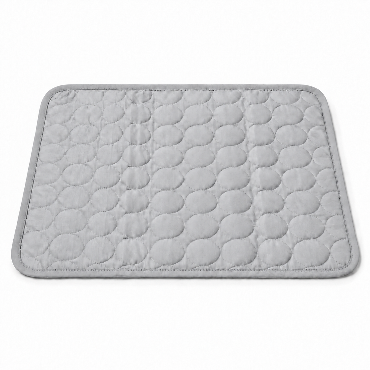 Ice-Silk Cooling Mat for Dogs & Cats – Medium 60 × 50 cm - Light Grey