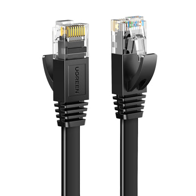 UGREEN NW102 Cat6 U/UTP Flat Ethernet Cable 0.5m - Black