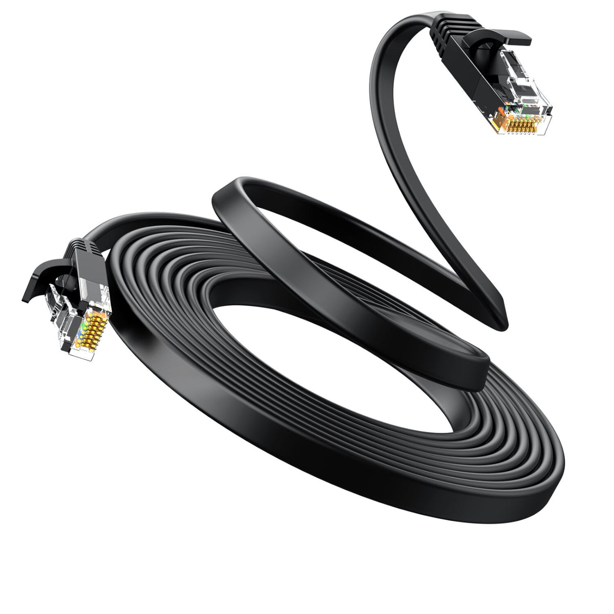 UGREEN NW102 Cat6 U/UTP Flat Ethernet Cable 30m - Black