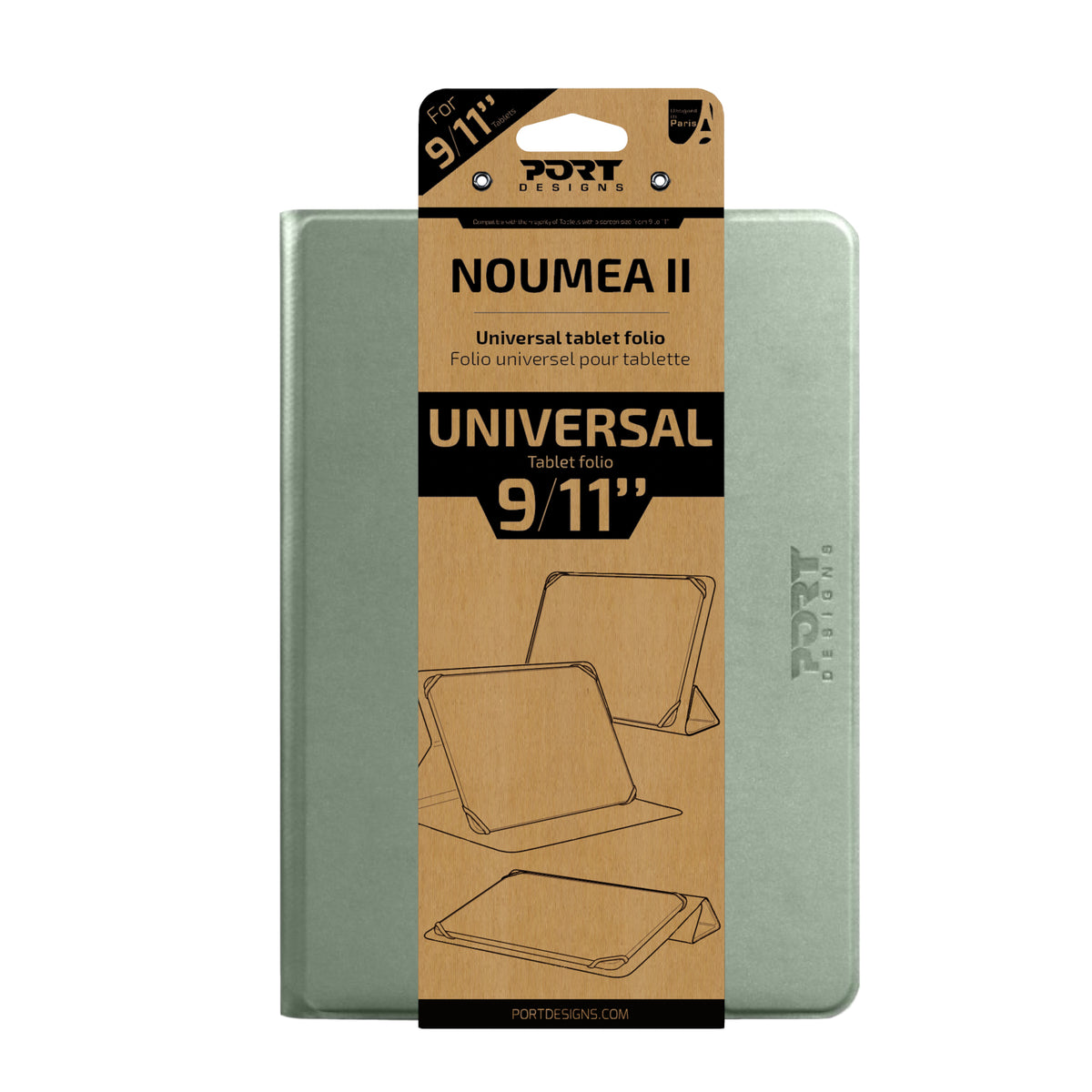 Port Designs Noumea II Universal 9/11" Tablet Folio – Green