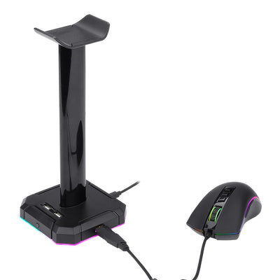 Redragon HA300 Scepter Pro RGB Headset Stand with USB Hub (4 x USB 2.0, RGB Lighting)