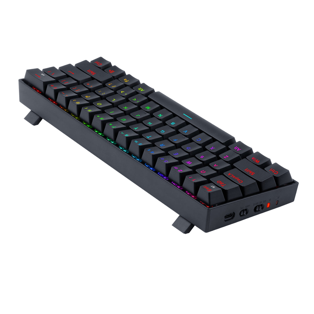 REDRAGON DRACONIC PRO Mechanical 61 Key|Bluetooth 5.0|RGB 9 Colour Modes|Rechargable Battery|Type-C Charging Cable Gaming Keyboard - Black