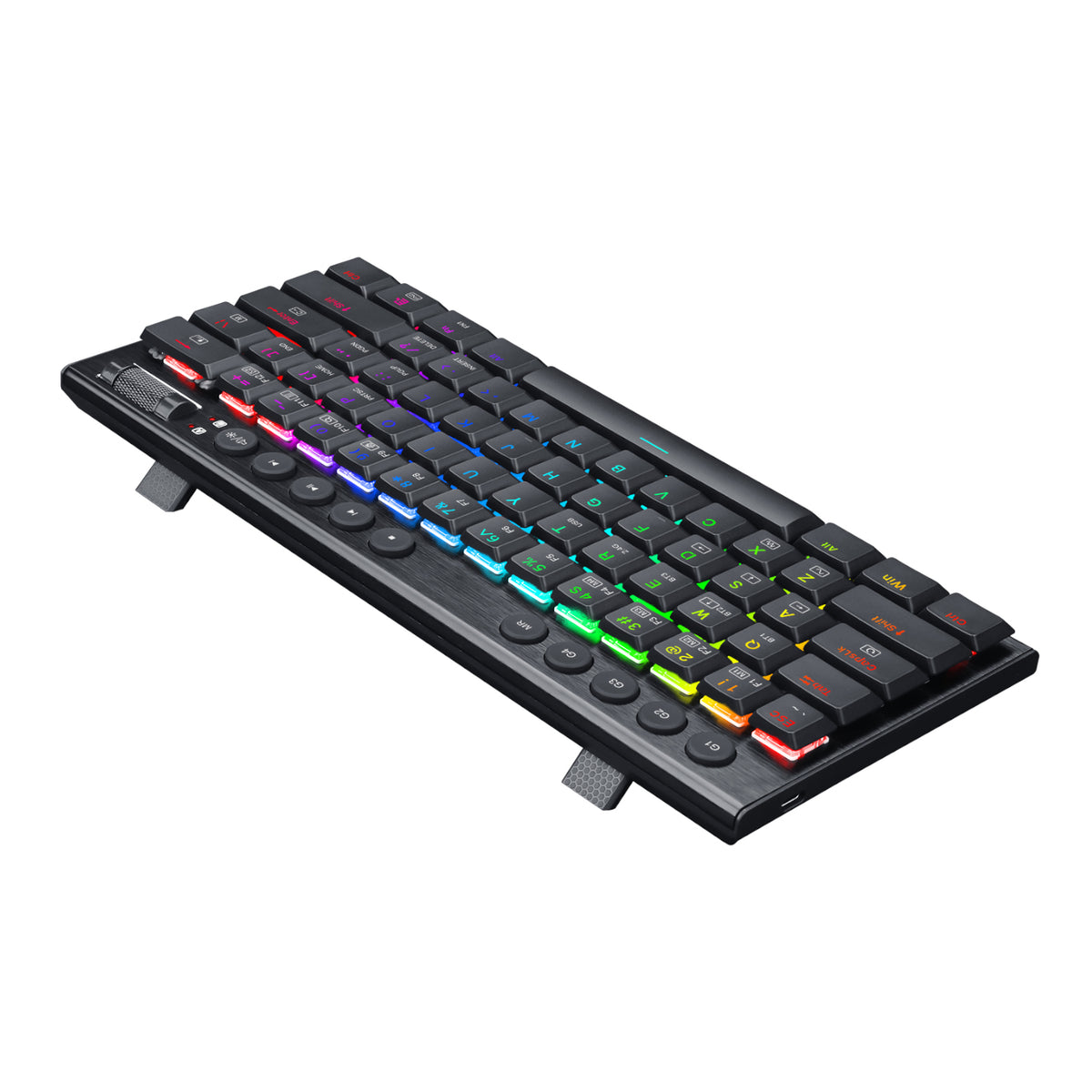 REDRAGON Horus Mini 61Key Red Switch RGB Low Profile Gaming Mechanical Keyboard - Black
