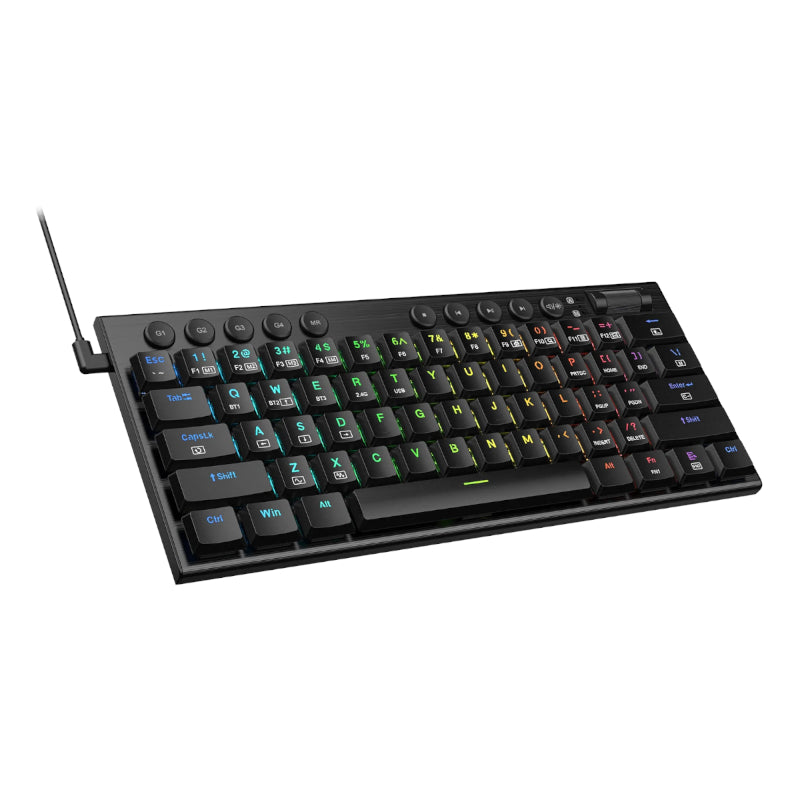 REDRAGON Horus Mini Pro 61Key Wireless Bluetooth Red Switch RGB Low Profile Gaming Mechanical Keyboard - Black