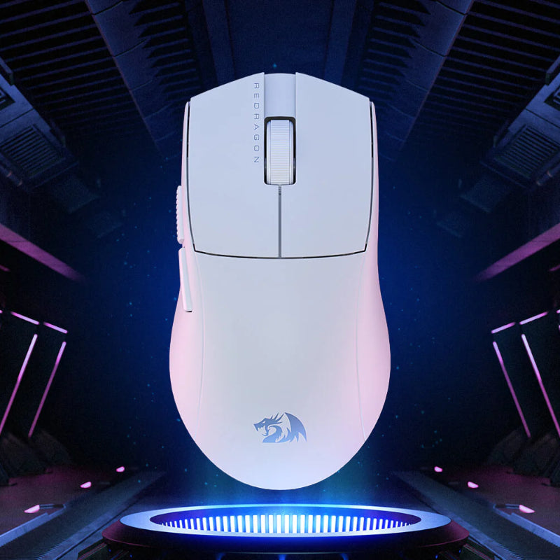 Redragon M916 PRO 1K 3-Mode Wireless Gaming Mouse – White