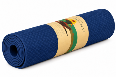 Textured Yoga & Exercise Mat – Non-Slip Fitness Mat (8mm) - Navy