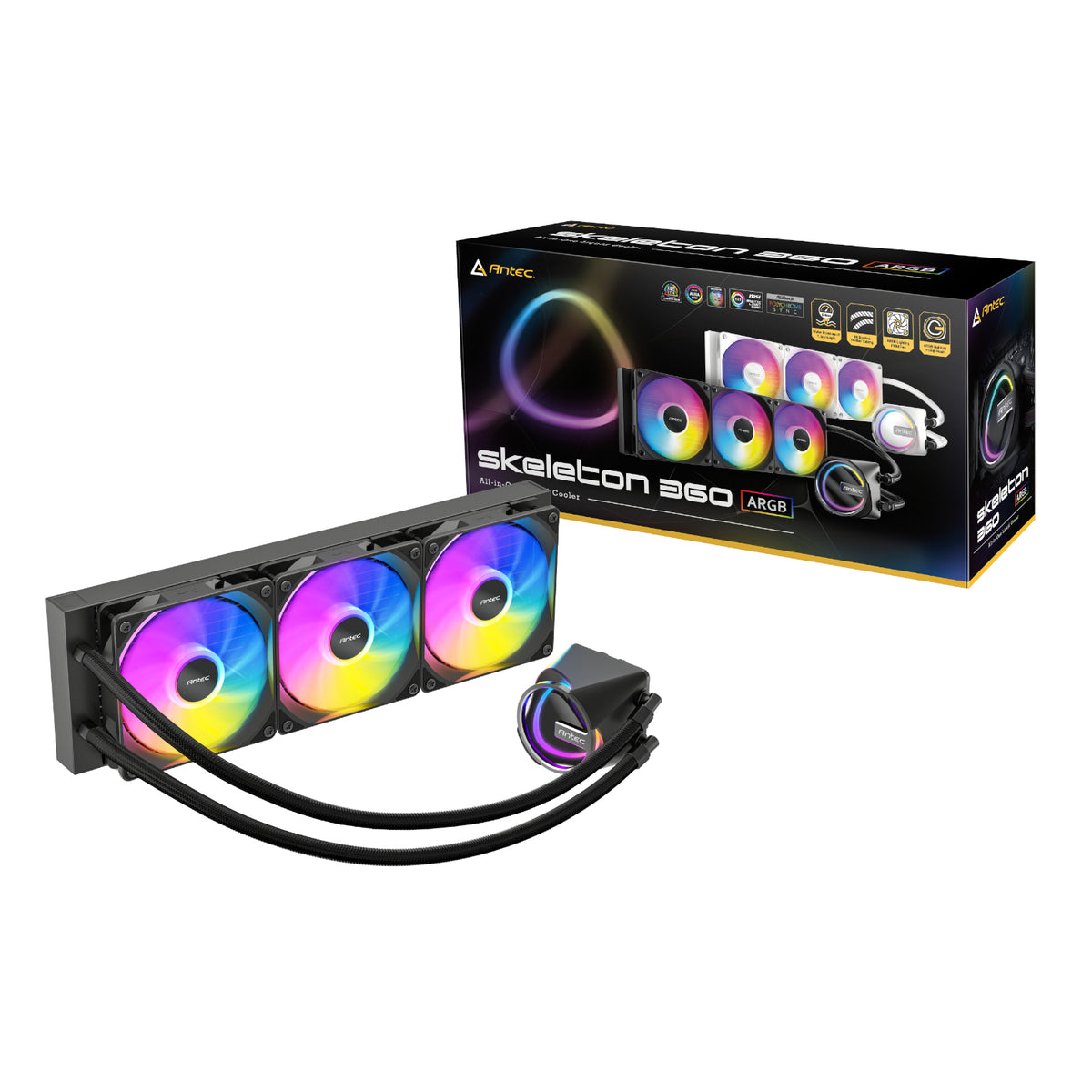 Antec Skeleton 360 ARGB CPU Liquid Cooler Black