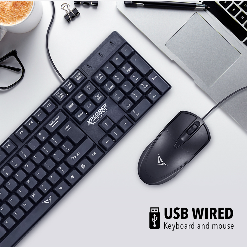 Alcatroz Xplorer C3500 Wired Keyboard And Mouse Combo - additional view