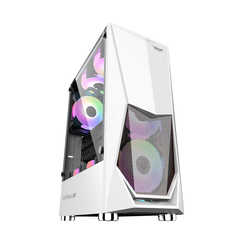 Armaggeddon Tritron 1 ATX Gaming Case With 3XARGB Fans White - additional view