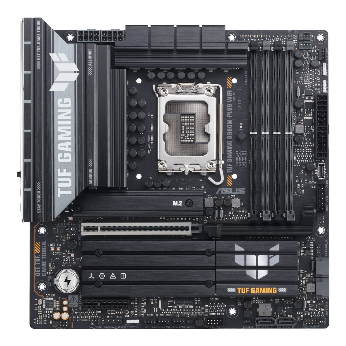 Asus TUF Gaming B860M-Plus Wi-Fi M-ATX Motherboard – Intel LGA1851, DDR5, PCIe 5.0. Wi-Fi 7