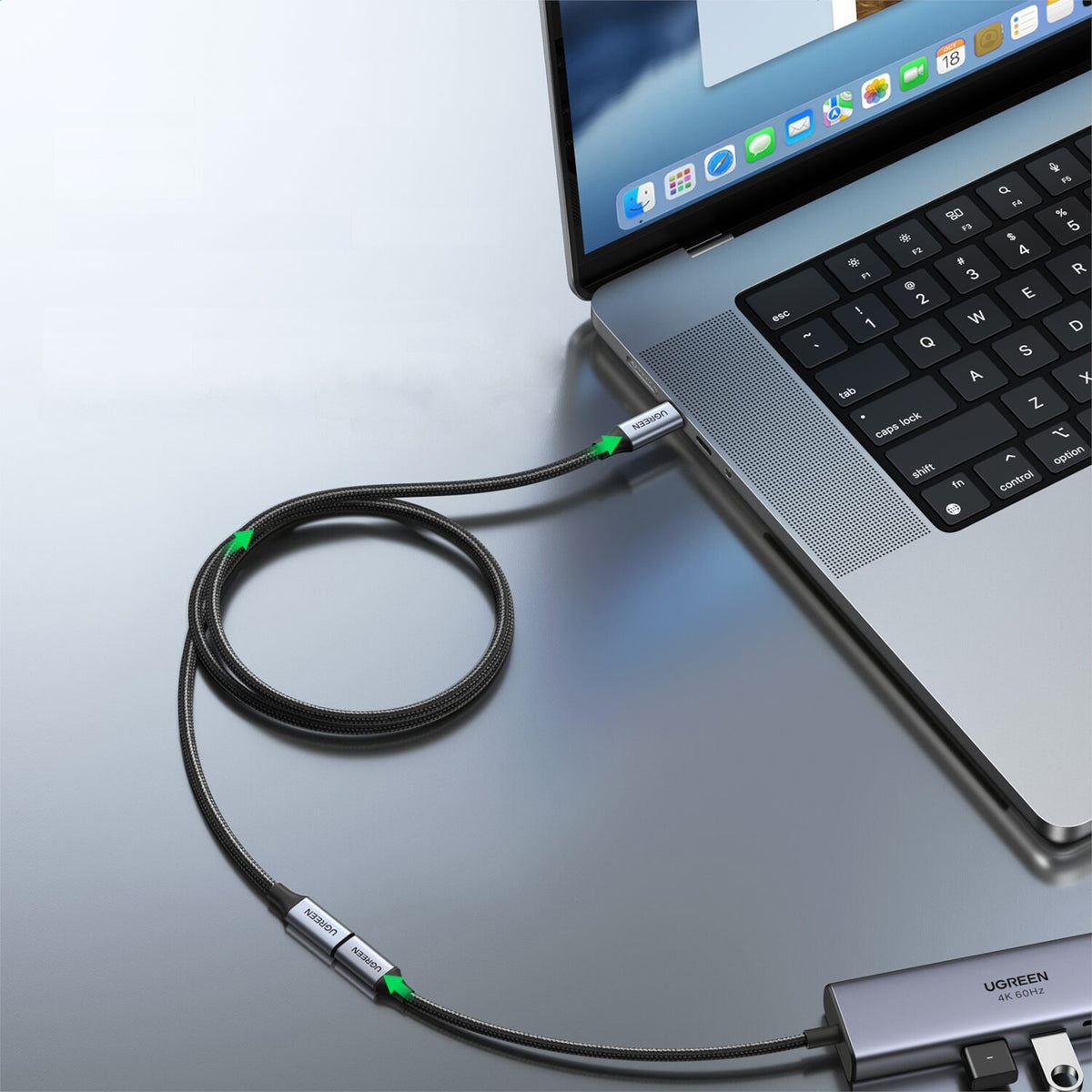 UGREEN Type-C 3.1 Gen2 Extension Cable – 10Gbps, PD 100W (1m)