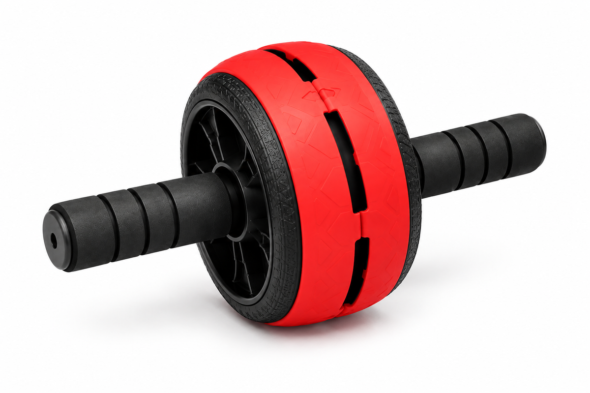 Dual-Wheel Ab Roller – Red
