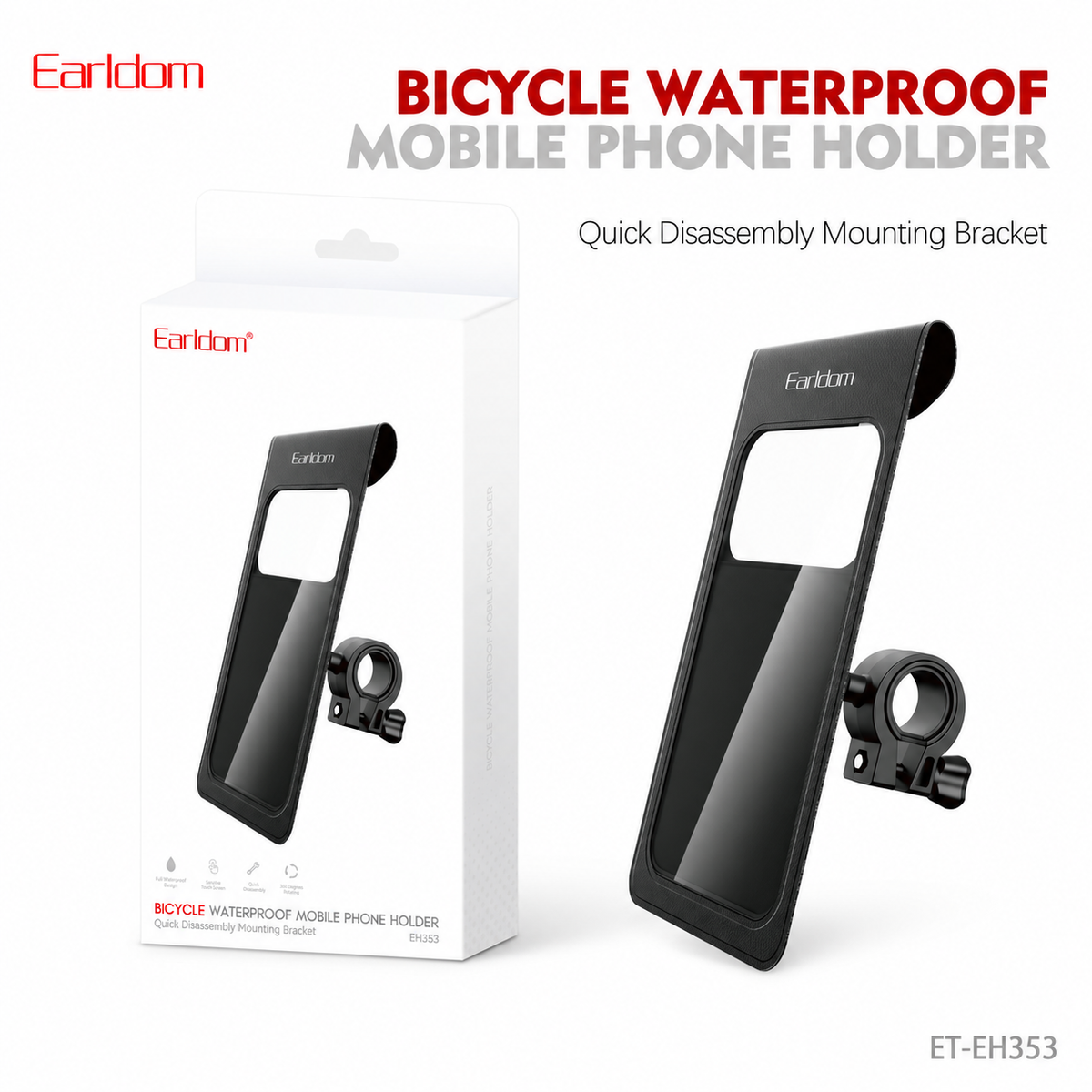 Earldom ET-EH353 Waterproof Bicycle Phone Holder