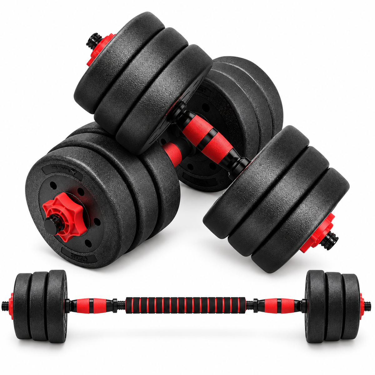Adjustable Dumbbell & Barbell Set – Removable Weight Plates (20KG) product angle 2