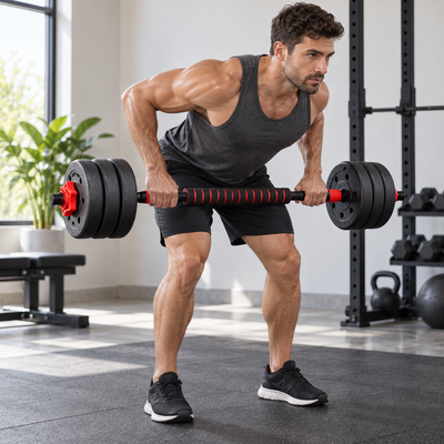 Adjustable Dumbbell & Barbell Set – Removable Weight Plates (40KG) lifestyle image