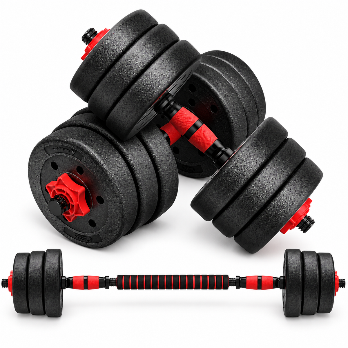 Adjustable Dumbbell & Barbell Set – Removable Weight Plates (40KG) product angle 2