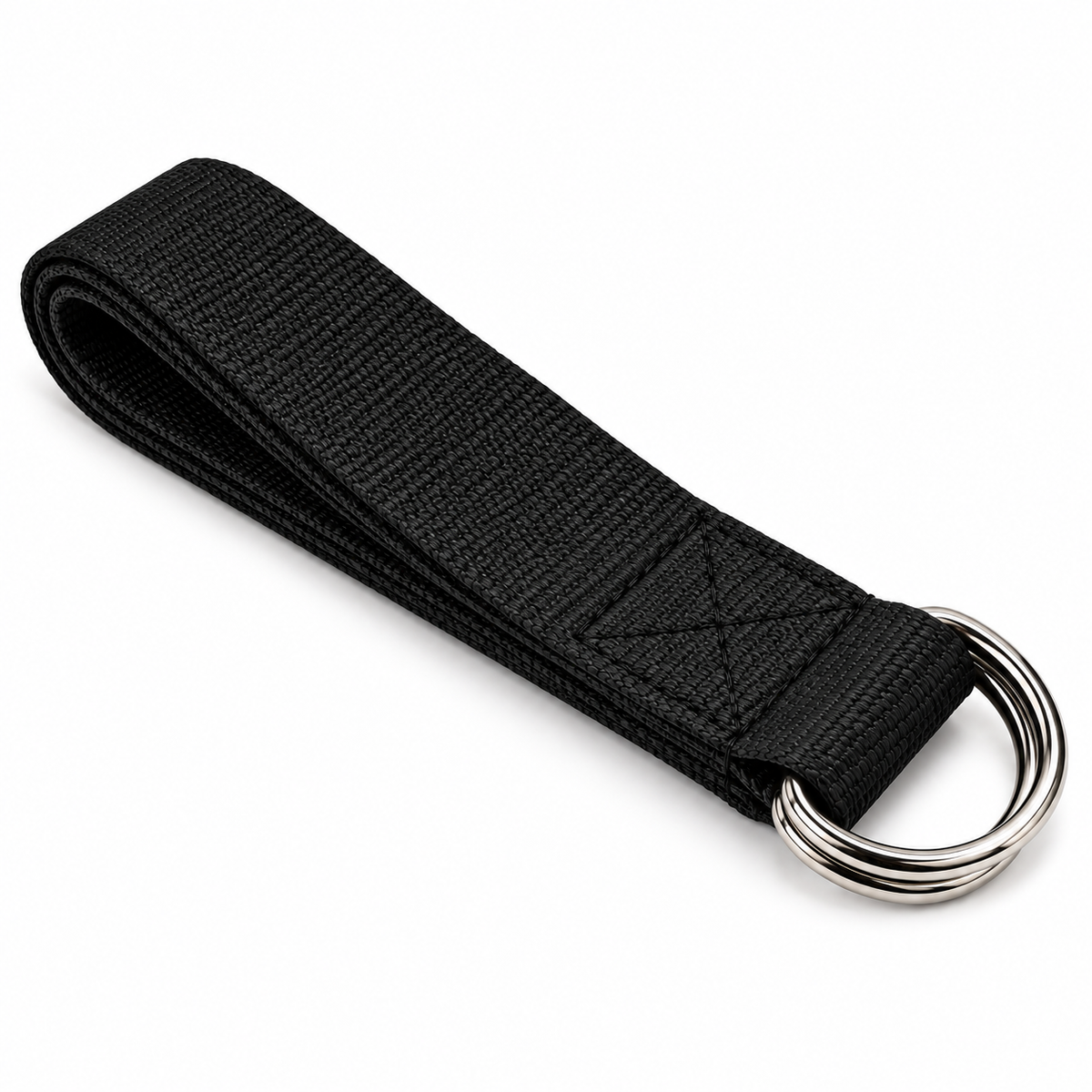 Adjustable Yoga Stretch Strap with D-Rings - Black product view 3