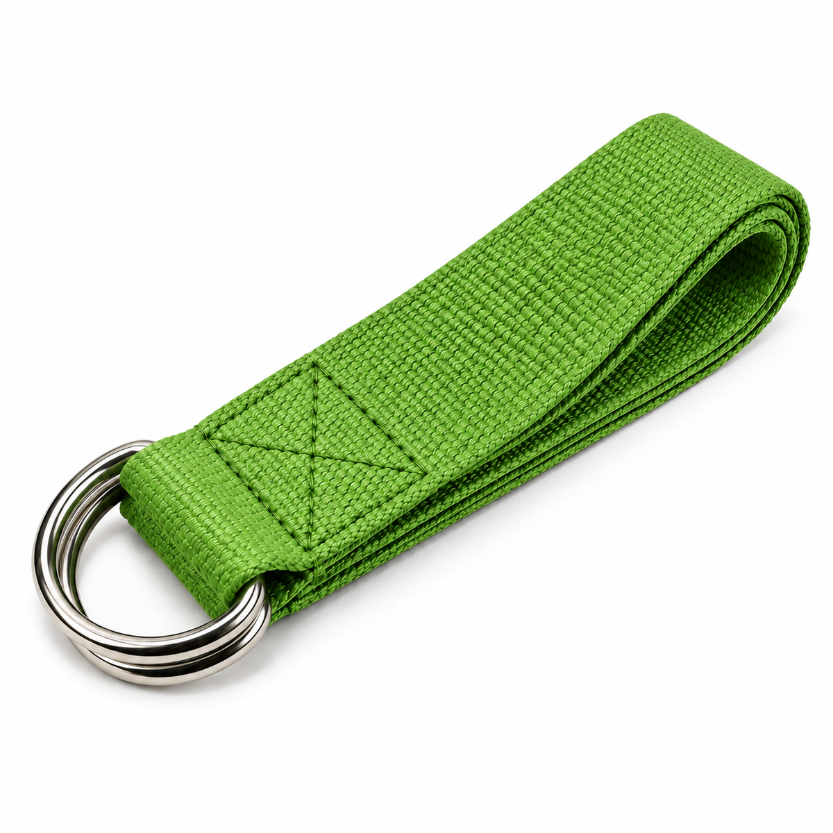 Adjustable Yoga Stretch Strap with D-Rings - Green product view 2