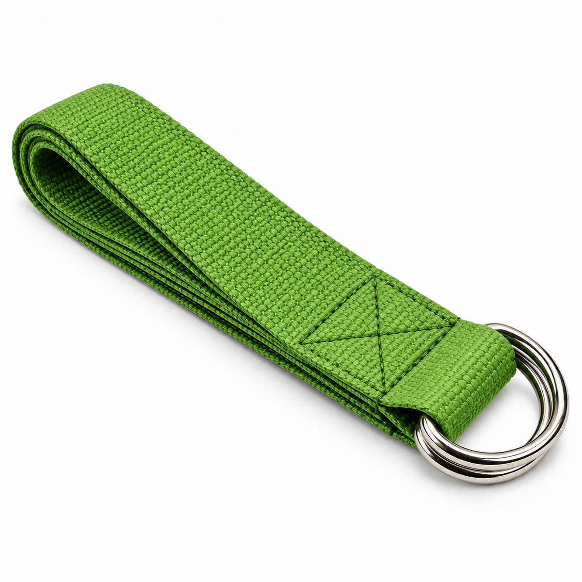 Adjustable Yoga Stretch Strap with D-Rings - Green product view 3