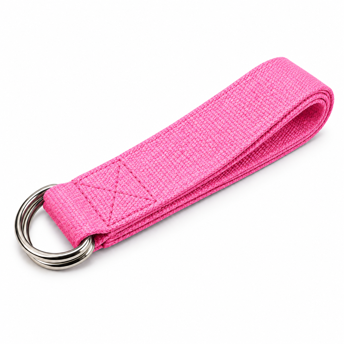 Adjustable Yoga Stretch Strap with D-Rings - Pink product view 2