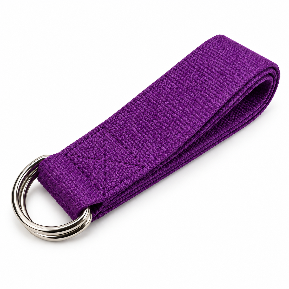 Adjustable Yoga Stretch Strap with D-Rings - Purple product view 2