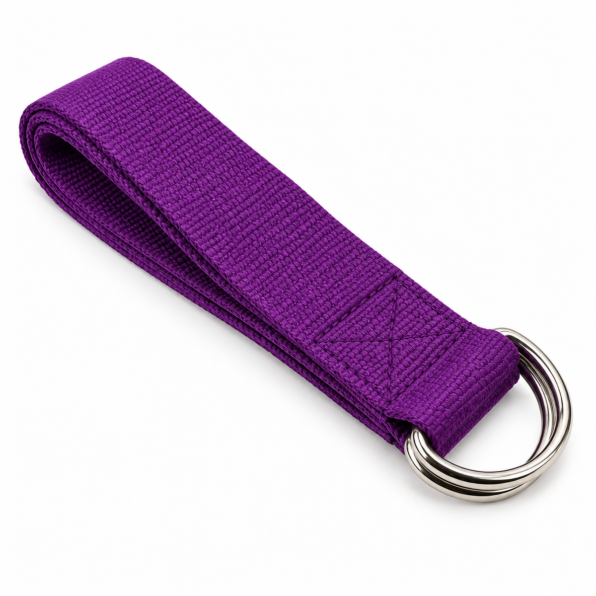 Adjustable Yoga Stretch Strap with D-Rings - Purple product view 3